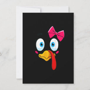 Invitation Turquie Visage fille Thanksgiving Costume enfants 