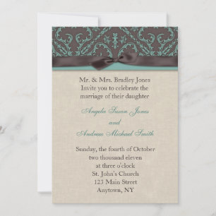 Invitation Turquoise au chocolat