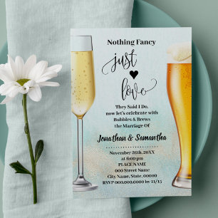 Invitation Turquoise avec Gold Bubbles & Brews avant de faire
