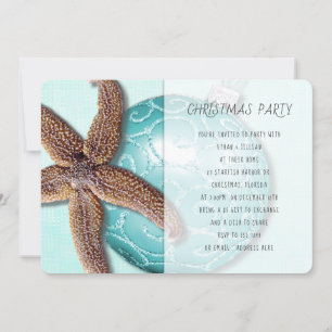 Invitation Turquoise Beach Tropical Christmas Party Invitatio