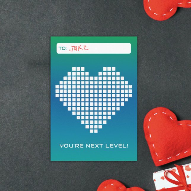 Invitation Turquoise Blue Next Level Gamer Valentine (Créateur téléchargé)