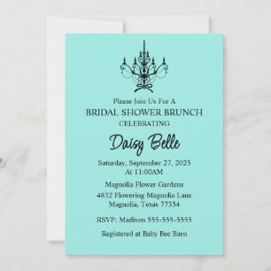Invitation Turquoise Bride & Co. Fête des mariées Brunch