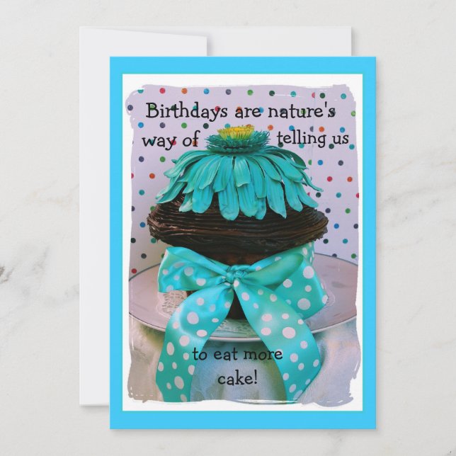 Invitation Turquoise de Cupcake (Devant)