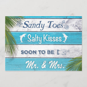 Invitation Turquoise Sandy Tots Salty Kisses