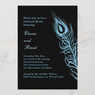 Invitation Turquoise Secouez vos plumes de queue RépétitionDî