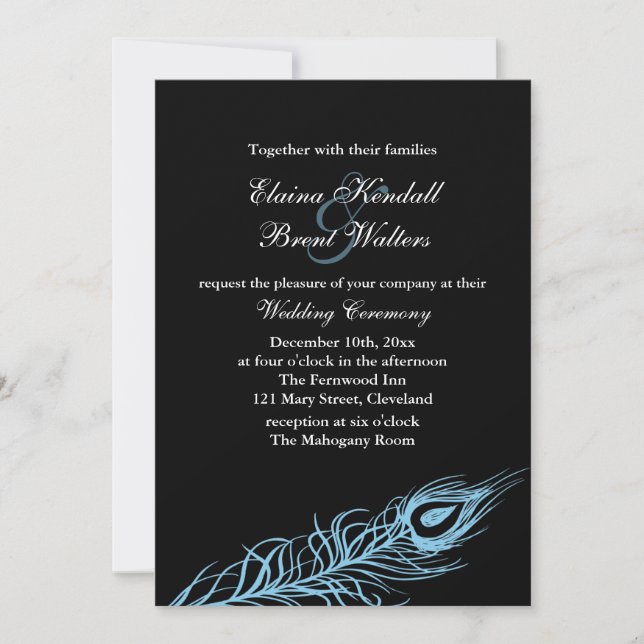 Invitation Turquoise Shake your Tail Feathers Mariage Inviter (Devant)