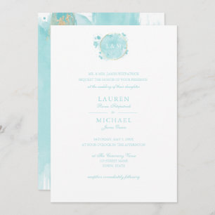 Invitation Turquoise Watercolor