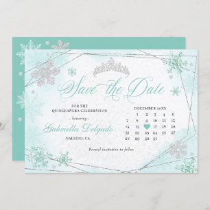 Invitation Turquoise Winter Wonderland Neige Enregistrer La D