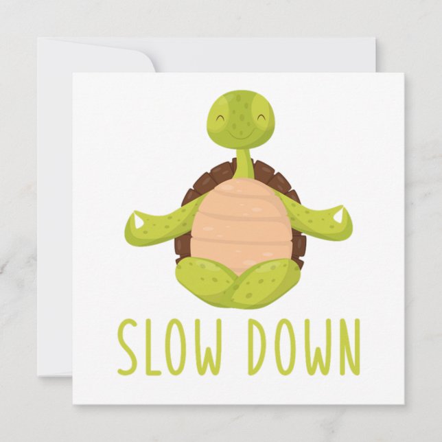 Invitation Turtle Yoga Lotus Asana Méditation Zen Nirvana Gif (Devant)