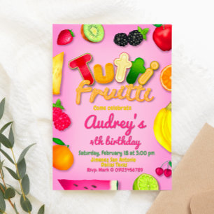 Invitation Tutti Fruitti - Fruits Anniversaire