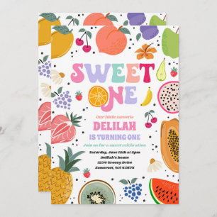 Invitation Tutti Frutti Tropical Summer Sweet Un Anniversaire