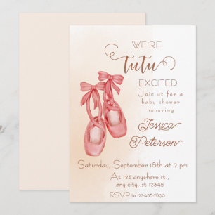 Invitation Tutu Baby Shower de Ballerine excitée