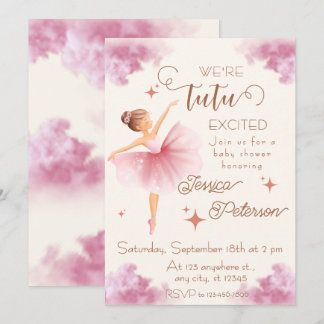 Invitation Tutu Baby Shower de Ballerine excitée