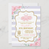 Tutu Ballerina Purple Rose Or Floral Anniversaire