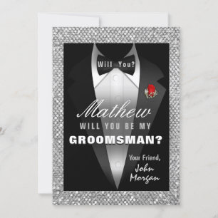 Invitation Tuxedo Be My Groomsman