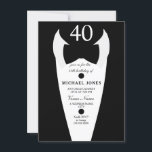 Invitation Tuxedo Bow Cravate Mens 40e anniversaire Invitatio<br><div class="desc">Tuxedo Bow Cravate Mens 40th Birthday Party Design Invitation avec l'aimable autorisation de https://www.etsy.com/shop/teabreakart</div>