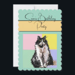 Invitation Tuxedo Chat Chats Garçons Anniversaire Fête Invita<br><div class="desc">Cat Conception de nom personnalisable,  avec un nom entièrement personnalisable. Conçu à partir de ma photo et de mon écriture de jardin d'origine.</div>