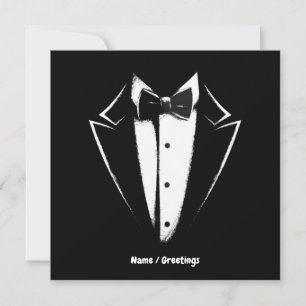 Invitation Tuxedo Classic Party Funny Concert Festival Design