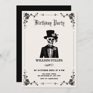 Invitation Tuxedo crâne