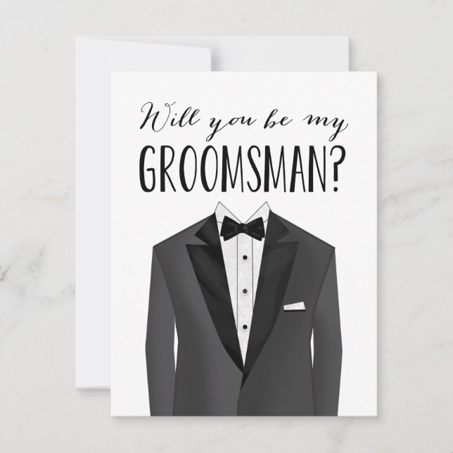 Invitation Tuxedo Groomsman | Groomsman (Devant)