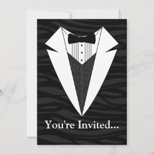 Invitation Tuxedo Noir et Blanc