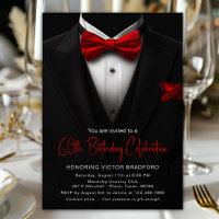 Tuxedo Noir Rouge Anniversaire Homme Tout Âge