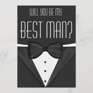 Invitation Tuxedo Seras-Tu Mon Meilleur Mariage Homme ?