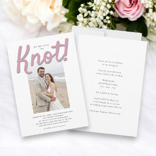 Invitation Tuyau / réception de mariage moderne elopée