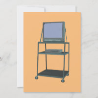 TV et chariot VCR Classe 80s 90s Funny School