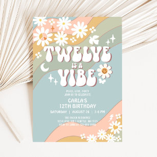 Invitation TWELVE est une atmosphère Fleur Hippie Anniversair