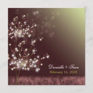 Invitation Twilight Dandelion Autumn Garden Wedding