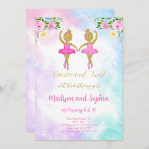Invitation Twin Ballerina