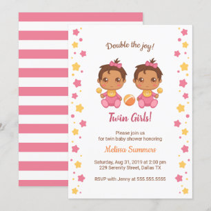 Invitation Twin Girls Baby shower 2