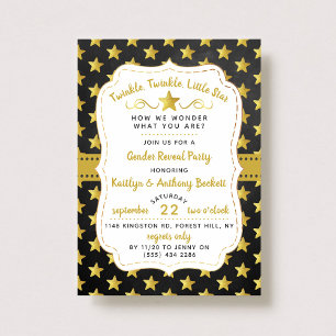 Invitation Twink, Twinkle Little Star Fête de révélation de g