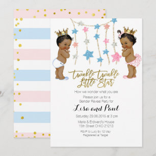 Invitation Twinkle Girl or Boy Genre Reveillez l'invitation