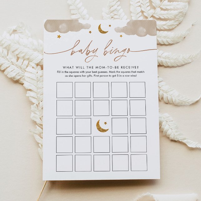 Invitation Twinkle Little Star Baby shower Bingo Jeu (Créateur téléchargé)