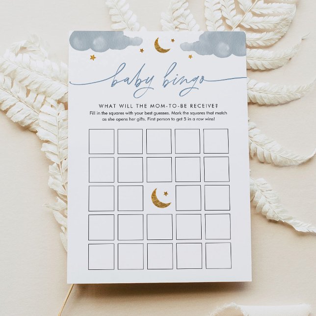 Invitation Twinkle Little Star Baby shower Bingo Jeu (Créateur téléchargé)