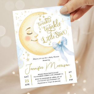 Invitation Twinkle Little Star Baby Shower Garçon Arc-en-ciel