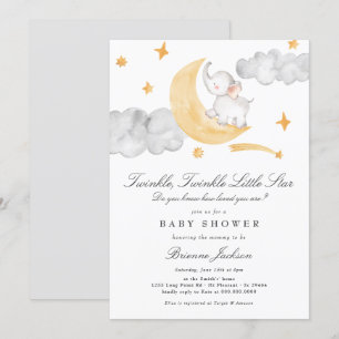 Invitation Twinkle Little Star Baby shower neutre de genre