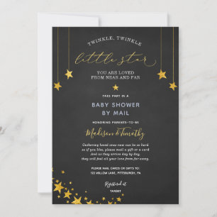 Invitation Twinkle Little Star Baby shower par courrier