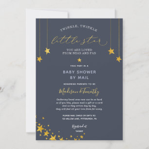 Invitation Twinkle Little Star Baby shower par courrier