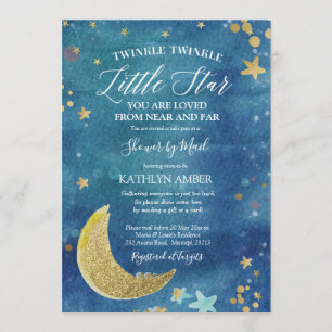 Invitation Twinkle Little Star Baby shower par Mail Invitatio