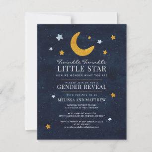 Invitation Twinkle Little Star Couples Baby Gender Reveal