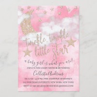 Twinkle Little Star Parties scintillant rose Baby