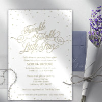 Twinkle Little Star Virtual Gold Baby shower blanc