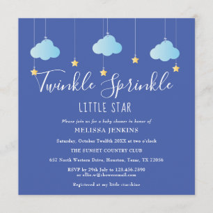 Invitation Twinkle Sprinkle Little Star Baby Sprinkle /Shower