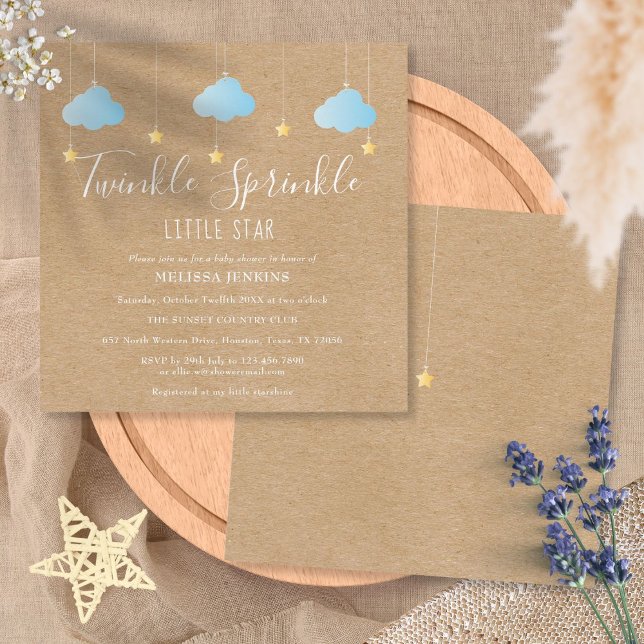 Invitation Twinkle Sprinkle Little Star Baby Sprinkle /Shower (Créateur téléchargé)