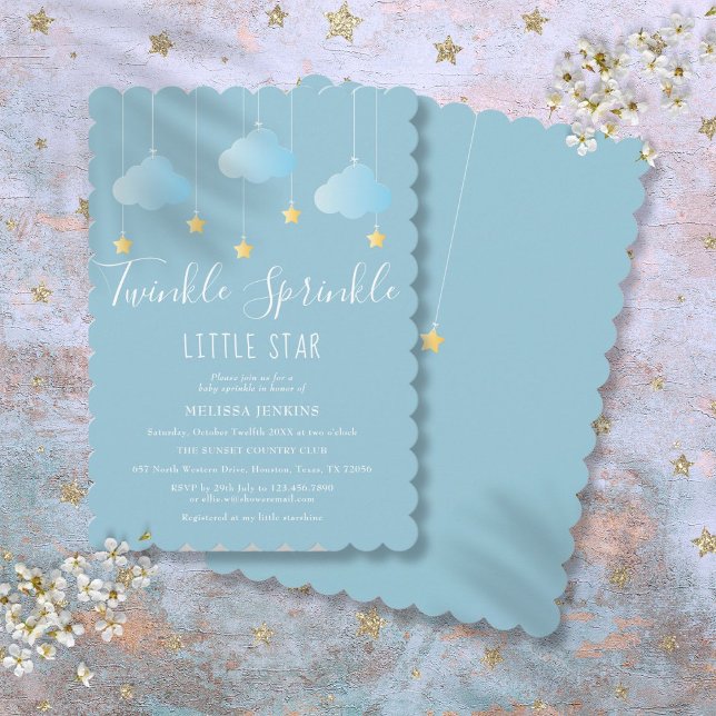 Invitation Twinkle Sprinkle Little Star Fête de Naissance Spr (Twinkle Sprinkle Little Star Baby Shower Sprinkle Invitation)