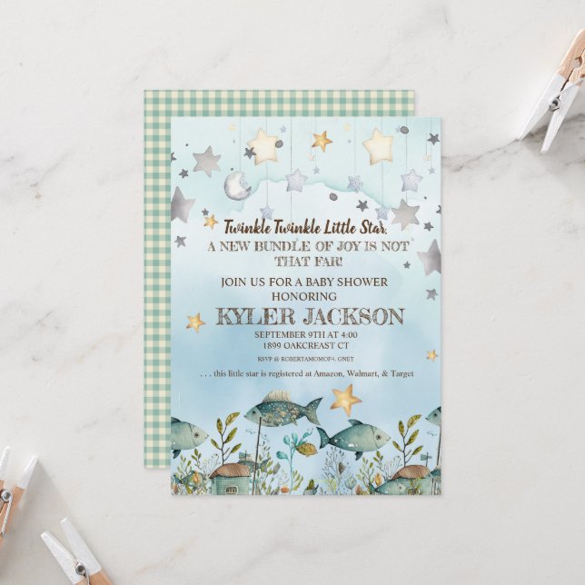 Invitation Twinkle Star Ocean (Devant/Arrière en situation)