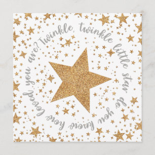 Invitation Twinkle Twinkle Genre Neutre Baby shower Invitatio